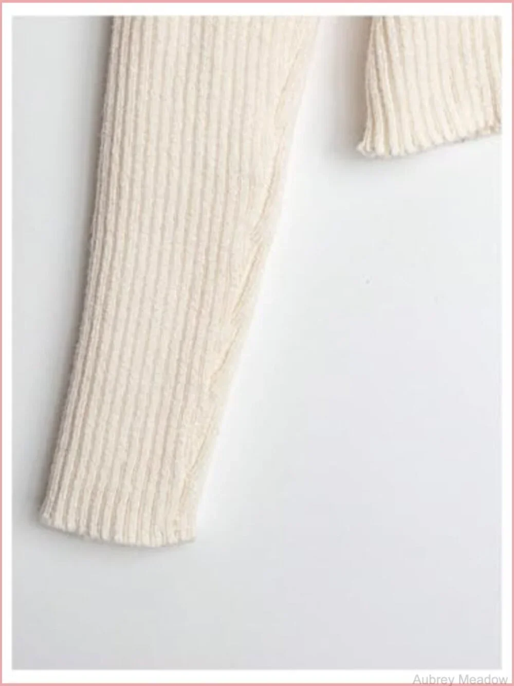 Button Down Cardigan Long Sleeve Ribbed Knit Fitted Sweater